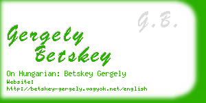 gergely betskey business card